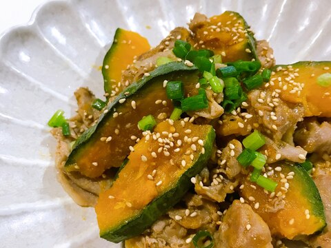 時短!スタミナup☆かぼちゃと豚肉の甘辛炒め